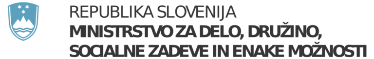 Logo RS Ministrstvo za delo, družino, socialne zadeve in enake možnosti